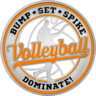 Orange "Volleyball" with Orange Outer Circular Borders